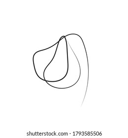 Nature vector continuous line drawing. Trendy single line flower illustration. Editable stroke