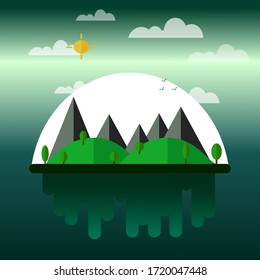 nature vector in flat design