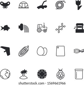 nature vector icon set such as: macro, light, coiled, helix, cutting, tulips, dna, ladybug, flight, beach, medicine, egg, sky, farmer, glide, ladybird, jelly, outdoors, environment, molecular