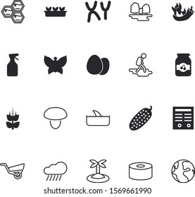 nature vector icon set such as: grass, geography, walking, bean, comb, hand, medicine, genome, forecast, canned, signature, isometric, housework, flying, underwater, young, coconut, rental, jalapeno