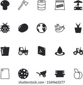 nature vector icon set such as: cleanup, seasoning, view, blossom, walnut, night, hazelnut, land, pack, lady, bubble, simplicity, world, long, comfortable, utensil, spice, hot, traditional, house