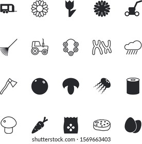 nature vector icon set such as: eating, nuggets, park, mothers, subtropical, climate, gene, cans, corn, soup, ripe, grilled, bird, overcast, pork, landscape, nest, machinery, product, seeds, pretty