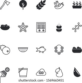 nature vector icon set such as: tear, tree, license, star, emission, leek, petal, juicy, write, subtropical, plumeria, chilli, underwater, container, decorative, emblem, oak, lei, environmental, wood