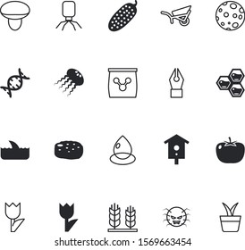nature vector icon set such as: hive, edible, fungus, carrot, plants, colored, eat, sand, cart, drink, meatball, jelly, chicken, fertilizer, raindrop, luxury, land, technology, icons, wheat, galaxy