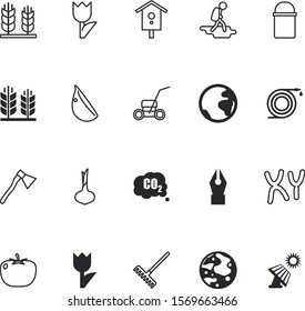 nature vector icon set such as: home, fountain, environmental, continent, signature, drip, homemade, nest, hand, climber, ingredient, rubber, picnic, raindrop, stationery, maintenance, biology