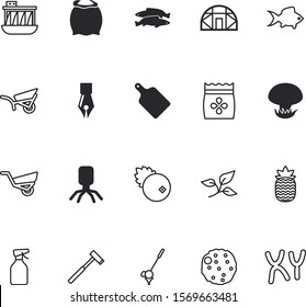 nature vector icon set such as: club, greenhouse, seed, viruses, nib, cranberry, juice, hazelnut, cutlets, x, plants, growing, telomeres, flour, hydroelectric, nuggets, sprayer, mint, alien, mobile