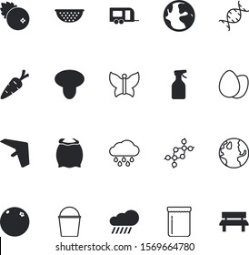 nature vector icon set such as: San Francisco, truck, spray, egg, flight, sprayer, hardwood, bell, mushrooms, tropical, carrots, extreme, flour, edible, strawberry, aged, shape, work, nest, skydiving