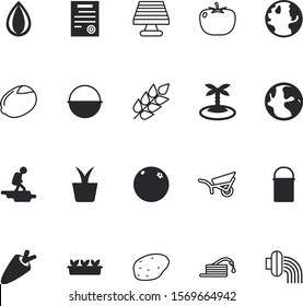 nature vector icon set such as: mobile, seedlings, tree, bakery, botanical, ocean, wash, innovation, coiled, wheat, city, sunflower, sour, sprout, alternative, bonfire, seedling, electricity, drip