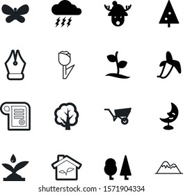 nature vector icon set such as: legal, toy, empty, cargo, modern, dream, hill, automatic, conservation, lightning, reindeer, lightening, carry, glossy, forecast, seed, stamp, flower, wing, tulips