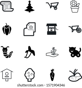 nature vector icon set such as: building, flowerpot, village, floral, logo, lake, holiday, park, japanese, structure, caterpillar, swamp, pear, pine, life, decorative, light, sky, ecology, farming