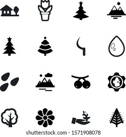 nature vector icon set such as: residential, droplet, seeds, landscaping, travel, water, human, people, success, home, ecology, service, tourism, high, label, ornament, botany, range, wild, building