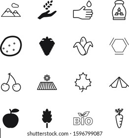 nature vector icon set such as: emblem, atom, fall, ear, equipment, red, product, green, cereals, barley, yellow, healthcare, america, gardening, group, juicy, thin, carrot, potatoes, pattern