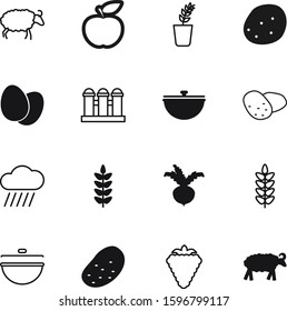 nature vector icon set such as: metal, color, dessert, season, blue, weather, technology, spring, soil, berry, concept, green, thin, sugar, granary, meteorology, seedling, forecast, eat, raspberry