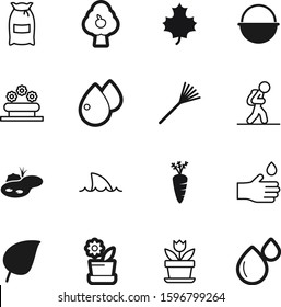 nature vector icon set such as: tuft, florist, gardener, ecology, autumn, energy, ocean, nutrition, pan, save, ingredient, apple, home, seed, fall, vacation, icons, wildlife, lifestyle, human, palm
