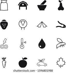 nature vector icon set such as: circle, closeup, vegetable, cute, high, canadian, head, strawberry, thunder, medicine, best, card, sack, global, leisure, fly, friendly, pharmacy, pear, lamb, water