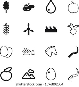 Nature Vector Icon Set Such As: Bird, Wind, Soil, Red, Seed, Home, Aqua, Power, Travel, Running, Exterior, Droplet, Seedling, Growth, Box, Top, Extreme, Spike, Tree, Package, Ear, Chalet, Cabin