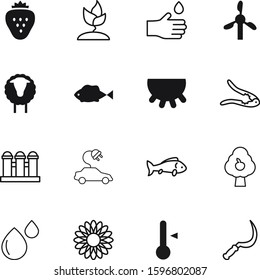 nature vector icon set such as: grain, blood, sheep, freshness, high, udder, one, wool, al, ornament, antique, garden, fitr, oil, grow, wheat, mill, simple, park, cute, sickle, storage, plug