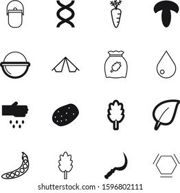 nature vector icon set such as: color, liquid, strand, mushroom, spring, tourism, leisure, tent, genetic, sugar, curve, seeds, bright, carrot, instrument, raw, weekend, activity, orange, house, image