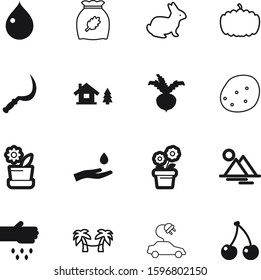 nature vector icon set such as: home, auto, tool, hill, cherry, season, hut, building, sticker, human, blood, sugar, tropic, color, rock, hammock, technology, hold, tropical, lodge, thanksgiving