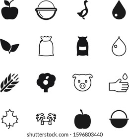nature vector icon set such as: trees, flag, cleaning, pictogram, tropic, face, meat, season, lovely, nation, label, floral, canada, national, north, fruits, maple, hammock, human, energy, farm