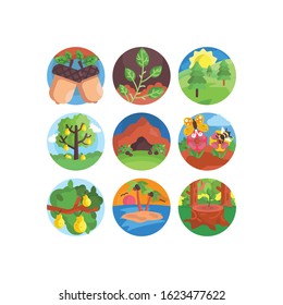 Nature vector icons ready for your graphic design project or your web design project.