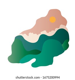 Vector de diseño plano de la ilustración de la naturaleza Vector de material
