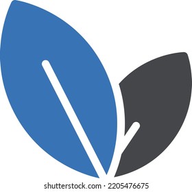  ilustración vectorial de naturaleza en un fondo transparente. Símbolos de calidad superior. Iconos vectoriales de glifos para diseño de conceptos y gráficos.