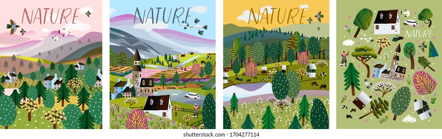 Nature  Vector illustration