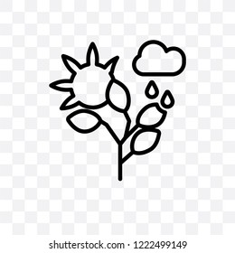 Nature vector linear icon isolated on transparent background, Nature transparency concept can be used for web and mobile