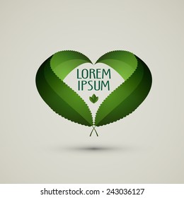 nature vector logo design template. ecology or bio icon.