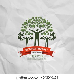 nature vector logo design template. ecology or bio icon.