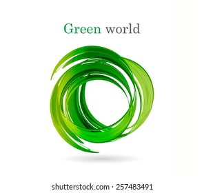 Nature vector logo design template. Ecology or bio icon.Green earth labels concept,vector illustration