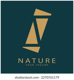 Nature vector logo. with trees, rivers, seas, mountains, business emblems, travel badges, ,ecological health,