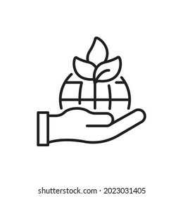 Nature vector outline icon style illustration. EPS 10 file