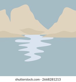 Vetor natural padrão sem emenda no estilo Wabi-Sabi. Cores terrosas suavizadas com formas orgânicas e linhas fluidas desenhadas à mão imperfeitas.perfeito para a arte moderna da parede, impressões têxteis, branding e fundo 