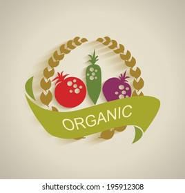 nature vegetable label 