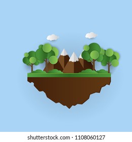 Nature view of green tree in forest at summer. natural green plants landscape.