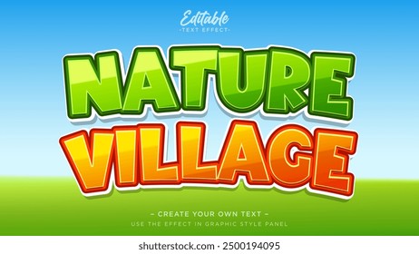 Texteffekt "Nature village", Vorlage für Texteffekt
