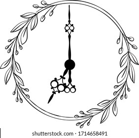 Nature Vintage antique clock vector design Seven o'clock, Black colour clock, vector illustration design isolate on white background.Clock icon page symbol for your web site design Clock icon logo