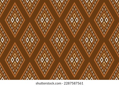 Nature vintages cross stitch traditional ethnic pattern paisley flower Ikat background abstract Aztec African Indonesian Indian seamless pattern for fabric print cloth dress carpet curtains and sarong