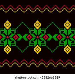 Nature vintages cross stitch traditional ethnic Indonesian Ethnic