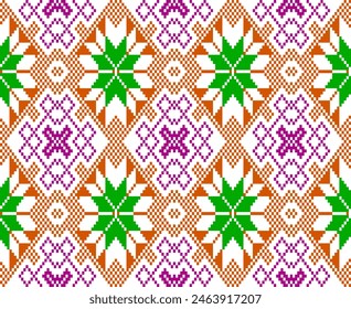Nature vintages croix sur couture motif ethnique traditionnel cachemire fleur Ikat arrière-plan abstrait Aztec Africain Indonésien Indien harmonieux motif pour tissu imprimé tissu tapis rideaux et sarong
