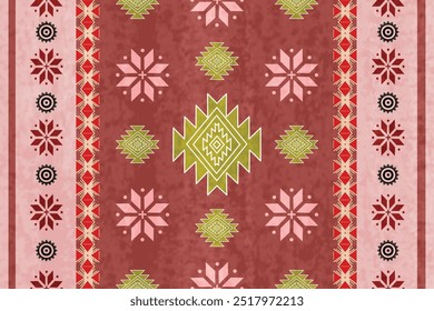 Naturaleza vintages pixel art patrón, tela, adorno tribal azteca, patrón geométrico étnico sin costuras, Vector,, perfecto para la impresión de la tela, tela, vestido, alfombra, cortinas, manta, alfombra, mujeres, artesanía 
