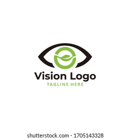nature vision logo icon vector isolated