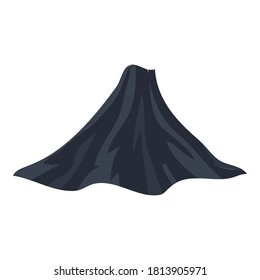 Nature volcano icon. Cartoon of nature volcano vector icon for web design isolated on white background