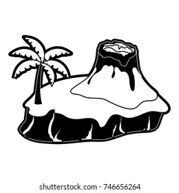 Nature volcano landscape