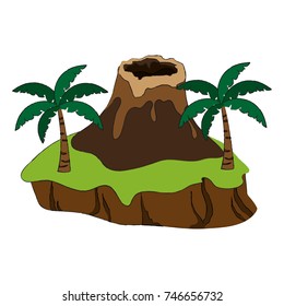 Nature volcano landscape