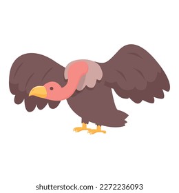 Nature vulture icon cartoon vector. Bird animal. Wild mascot