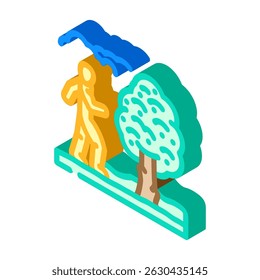 nature walk spring isometric icon vector. nature walk spring sign. isolated symbol illustration