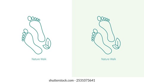 Icono del Vector del paseo de la Naturaleza para la relajación al aire libre y la aptitud